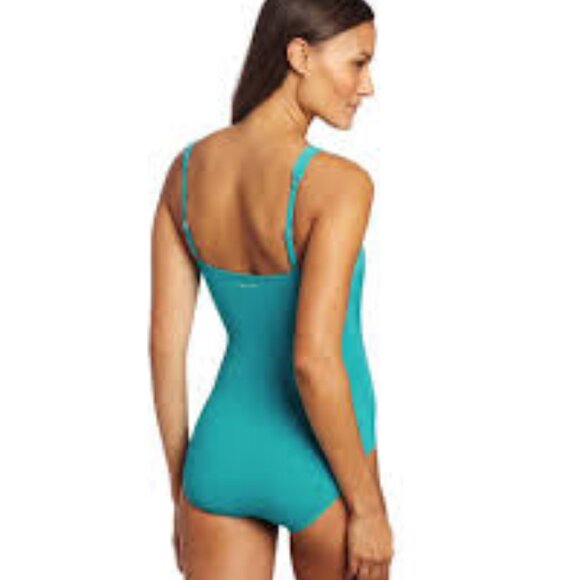 NWT! Calvin Klein Light Blue Starburst One Piece Swimsuit NEW! - Picture 2 of 3